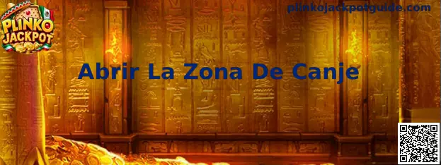 Guía visual para abrir la zona de canje de Plinko Jackpot