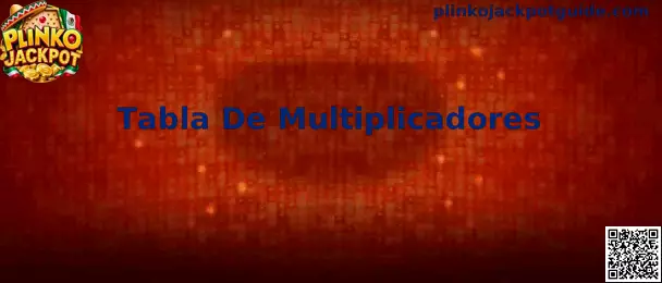 Referencia visual de una Tabla De Multiplicadores de Plinko Jackpot