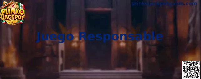 Información visual sobre juego responsable en Plinko Jackpot