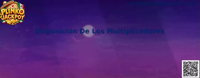 Ejemplo visual de la disposición de multiplicadores en un tablero de Plinko Jackpot